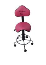 Cadeira sela estetica - regulagem de altura a gás - para dentista, manicure, tatuador, estrela cromada corano pink Cadeira sela estetica - regulagem de altura a gás - para dentista, manicure, tatuador, estrela cromada corano pink