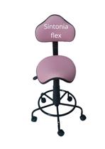 Cadeira sela estetica - regulagem de altura a gás - para dentista, tatuador, estrela de ferro corano rosa claro Cadeira sela estetica - regulagem de altura a gás - para dentista, tatuador, estrela de ferro corano rosa claro