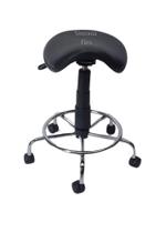Cadeira sela estética s/ encosto c/ regulagem de altura , dentista, tatuador, manicure - base cromada corano preto Cadeira sela estética s/ encosto c/ regulagem de altura , dentista, tatuador, manicure - base cromada corano preto