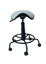Cadeira sela estética s/ encosto c/ regulagem de altura , dentista, tatuador, manicure - base de ferro cor branco Cadeira sela estética s/ encosto c/ regulagem de altura , dentista, tatuador, manicure - base de ferro cor branco