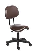 Cadeira Sela Marrom com Encosto giratoria 55cm Estética Dentista consultorio Cadeira Sela Marrom com Encosto giratoria 55cm Estética Dentista consultorio