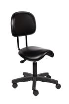 Cadeira Sela preta com Encosto giratoria 55cm Estética Dentista consultorio Cadeira Sela preta com Encosto giratoria 55cm Estética Dentista consultorio