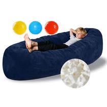 Cadeira Sensorial HAHASOLE de Espuma em Formato de Vagem Azul-Marinho para Crianças Cadeira Sensorial HAHASOLE de Espuma em Formato de Vagem Azul-Marinho para Crianças