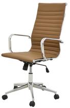 Cadeira Sevilha Eames Alta PU Marrom Base Cromada - 38223