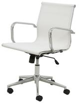 Cadeira Sevilha Eames Baixa Cromada Tela Branca - 38049