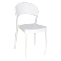 Cadeira Sissi em Polipropileno e Fibra de Vidro Fechado Branco Tramontina