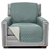 Cadeira Slipcover Sofa Shield Reversível Microfibra Seafoam