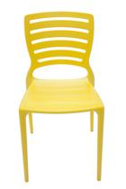 Cadeira Sofia Amarela Tramontina Encosto Vazado Horizontal 92237/000