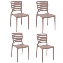 Cadeira Sofia Camurça Polipropileno e Fibra de Vidro 4un - Tramontina 92237/310 Cadeira Sofia Camurça Polipropileno e Fibra de Vidro 4un - Tramontina 92237/310
