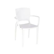 Cadeira Sofia com Braço Branca Encosto Fechado Tramontina 92039/010 Cadeira Sofia com Braço Branca Encosto Fechado Tramontina 92039/010