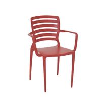 Cadeira Sofia com Braço Vermelha Tramontina 92036/040 Cadeira Sofia com Braço Vermelha Tramontina 92036/040