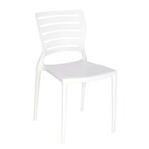 Cadeira Sofia em Polipropileno e Fibra de Vidro Branco com Encosto Horizontal Tramontina