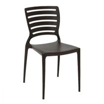 Cadeira Sofia Encosto Horizontal Marrom Tramontina 92237109 Cadeira Sofia Encosto Horizontal Marrom Tramontina 92237109