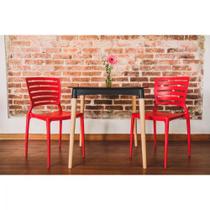 Cadeira Sofia Encosto Horizontal Vermelha Tramontina Cadeira Sofia Encosto Horizontal Vermelha Tramontina