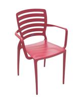 Cadeira Sofia Encosto Vazado Com Braço Vermelha 92036/040 Tramontina