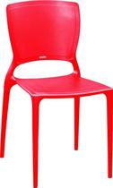 Cadeira Sofia Vermelha Tramontina Encosto Fechado 92236/040