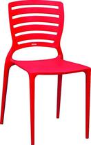 Cadeira Sofia Vermelha Tramontina Encosto Vazado Horizontal 92237/040