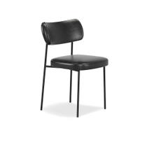 Cadeira Stela material sintético Preto - Vallisa Decor