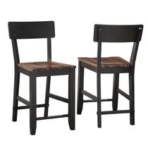 Cadeira Steve Silver Bermuda Rustic Brown/Black Conjunto de 2 Cadeira Steve Silver Bermuda Rustic Brown/Black Conjunto de 2