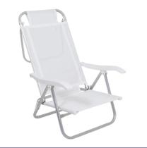 Cadeira Sunny Aluminio Sannet 6 Posicoes Branca Bel