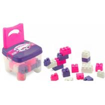 Cadeira Super Block 18 Peças Menina Simo Toys Cadeira Super Block 18 Peças Menina Simo Toys