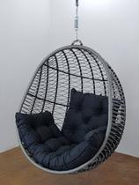 Cadeira suspensa Macaipe - Corda náutica - Prata - Deck & Decor
