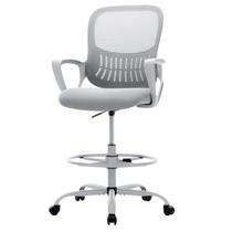 Cadeira Sweetcrispy Alta para Mesa de Desenho com Altura Ajustável Cinza Cadeira Sweetcrispy Alta para Mesa de Desenho com Altura Ajustável Cinza