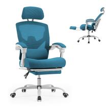 Cadeira Sweetcrispy Ergonômica Giratória com Encosto Alto em Tela Azul Cadeira Sweetcrispy Ergonômica Giratória com Encosto Alto em Tela Azul