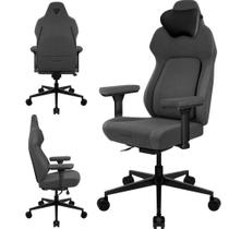 Cadeira ThunderX3 Cinza Escuro Ergonômica Alto Conforto Para Escritório Modelo Gamer Suporta Até 125Kg Apoio Para Cabeça e Braço Com Almofadas