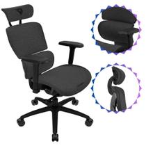 Cadeira ThunderX3 Cor Cinza Para Escritório/Gamer Ergonômica Alto Conforto Com Apoio Para Braço Ajuste 3D Encosto Reclinável