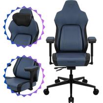 Cadeira ThunderX3 Modern Azul Para Escritório Modelo Gamer Ergonômica Alto Conforto Apoio de Cabeça e Braço Encosto Ajustável