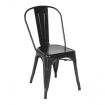 Cadeira Tolix Iron Aço Carbono Industrial - Preto