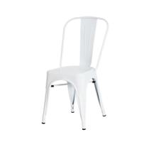 Cadeira Tolix Iron Design Branca Aço Industrial Sala Cozinha Jantar Bar