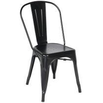 Cadeira Tolix Iron Design Preto Aço Industrial Sala Cozinha Jantar Bar Cadeira Tolix Iron Design Preto Aço Industrial Sala Cozinha Jantar Bar