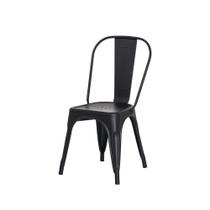 Cadeira Tolix Iron Design Preto Fosco Aço Industrial Sala Cozinha Jantar Bar - Waw Design