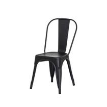 Cadeira Tolix Iron Design Preto Fosco Aço Industrial Sala