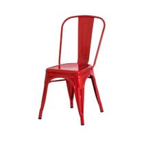 Cadeira Tolix Iron Design Vermelha Aço Industrial Sala Cozinha Jantar Bar - Waw Design
