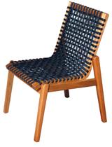 Cadeira Trama Corda Preta Estrutura Stain Jatoba 52cm - 53172