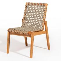 Cadeira Trama Corda Rami Estrutura Stain Jatobá 52cm - 78564 Cadeira Trama Corda Rami Estrutura Stain Jatobá 52cm - 78564