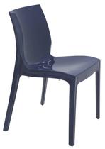 Cadeira tramontina alice brilho summa em polipropileno azul yale