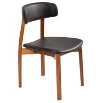 Cadeira Tramontina Çairé Ritmo Madeira Tauari Estofado Preto