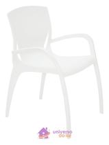 Cadeira Tramontina Clarice Branca com Braços em Polipropileno e Fibra de Vidro