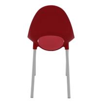 Cadeira Tramontina Elisa Summa em Polipropileno Vermelho com Pernas de Aluminio Anodizado