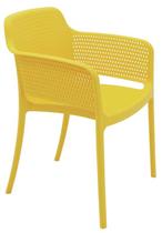 Cadeira tramontina gabriela em polipropileno e fibra de vidro amarelo