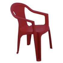 Cadeira Tramontina Ilhabela Empilhável em Polipropileno Matte Vermelho