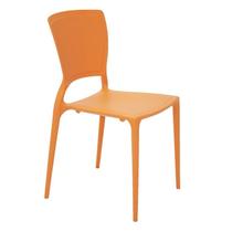 Cadeira Tramontina Laranja em Polipropileno Encosto Fechado Sofia Cadeira Tramontina Laranja em Polipropileno Encosto Fechado Sofia