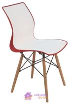 Cadeira Tramontina Maja sem Braços em Polipropileno com Base 3D Vermelha e Branca