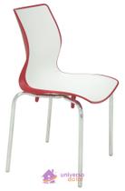 Cadeira Tramontina Maja Vermelha/Branca sem Braços em Polipropileno com Pernas Polidas