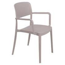 Cadeira Tramontina Marta Com Braços Camurça Empilhável Em Polipropileno Com Proteção Antimicrobiana Cadeira Tramontina Marta Com Braços Camurça Empilhável Em Polipropileno Com Proteção Antimicrobiana