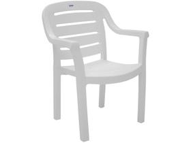 Cadeira Tramontina Miami Branco Com Braços Encosto Horizontal Em Polipropileno Tramontina Cadeira Tramontina Miami Branco Com Braços Encosto Horizontal Em Polipropileno Tramontina
